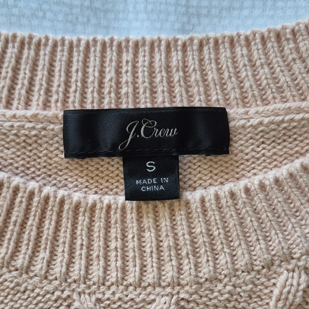 J. Crew Light Pink Textured Sweater